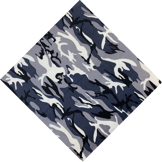 BANDANA-Blue/Gray/Black/White Camo